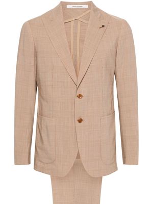 Tagliatore single-breasted checked wool suit - Neutrals