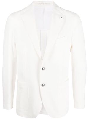 Tagliatore single-breasted cotton blazer - White