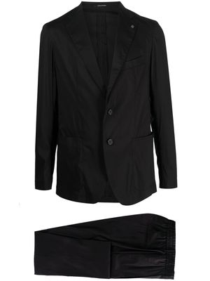 Tagliatore single-breasted cotton-blend suit - Black