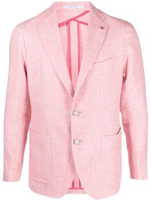 Tagliatore single-breasted patch-pocket blazer - Pink