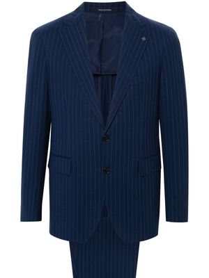 Tagliatore single-breasted pinstriped suit - Blue