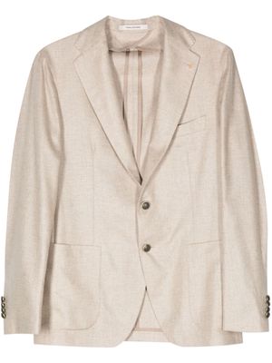 Tagliatore single-breasted silk blazer - Neutrals
