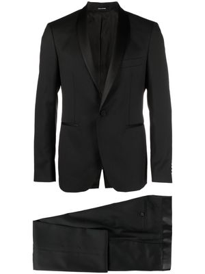 Tagliatore single-breasted slim-cut suit - Black