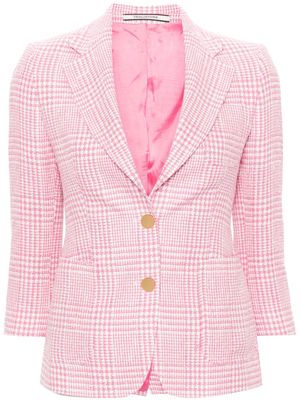 Tagliatore single-breasted tweed blazer - Pink