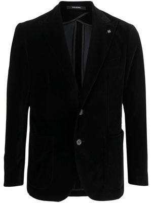 Tagliatore single-breasted velvet blazer - Black