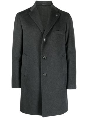 Tagliatore single-breasted virgin wool blend coat - Grey