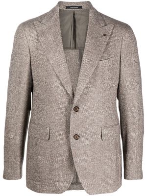 Tagliatore single-breasted wool blazer - Brown