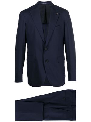 Tagliatore single-breasted wool-blend suit - Blue