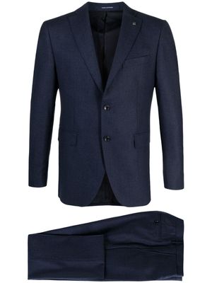 Tagliatore single-breasted wool-cashmere suit - Blue