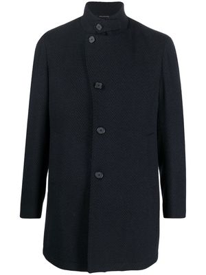 Tagliatore single breasted wool coat - Blue