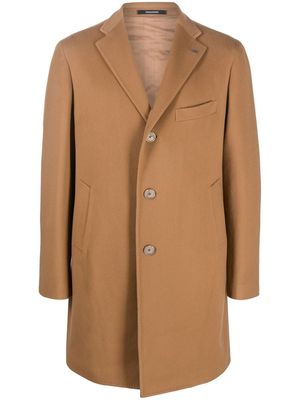 Tagliatore single-breasted wool coat - Brown