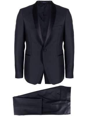 Tagliatore single-breasted wool dinner suit - Blue