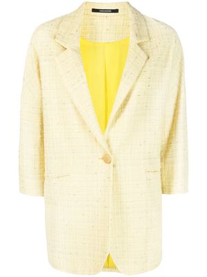 Tagliatore single-button tweed blazer - Yellow