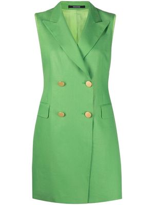 Tagliatore sleeveless double-breasted jacket - Green