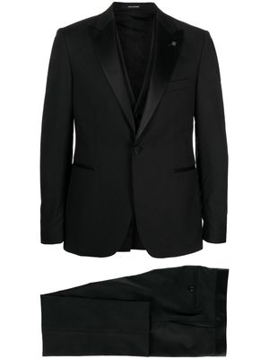 Tagliatore slim-cut smoking three-piece suit - Black