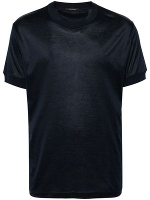 Tagliatore slub-texture cotton T-shirt - Blue