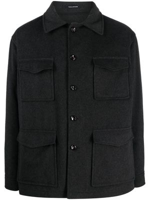 Tagliatore spread-collar button-up jacket - Grey