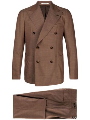 Tagliatore straight-leg double-breasted suit - Brown
