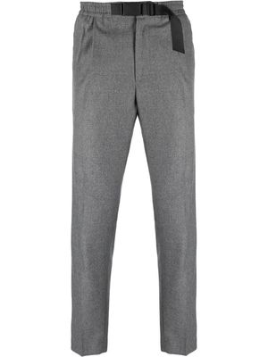 Tagliatore straight-leg felted trousers - Grey
