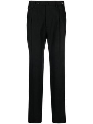 Tagliatore straight-leg linen trousers - Black