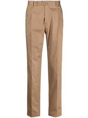 Tagliatore stretch-cotton tailored trousers - Brown