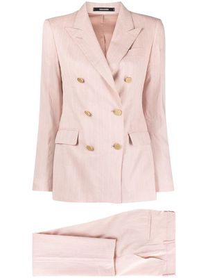 Tagliatore striped double-breasted suit jacket - Pink