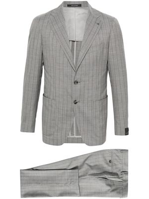 Tagliatore striped peak-lapels single-breasted suit - Grey