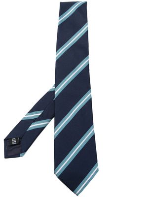Tagliatore striped silk tie - Blue