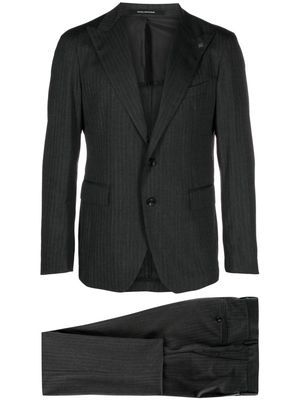 Tagliatore striped single-breasted suit - Black