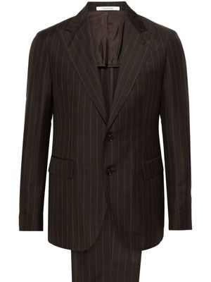Tagliatore striped single-breasted suit - Brown