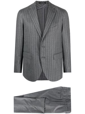 Tagliatore striped virgin-wool single-breasted suit - Grey