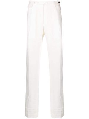 Tagliatore tailored linen trousers - White