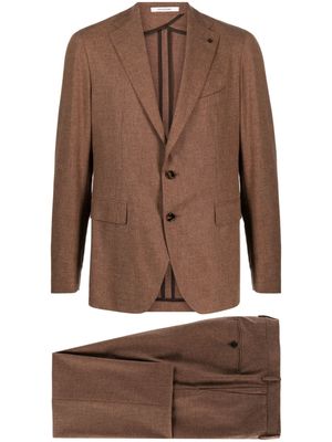 Tagliatore tapered-leg single-breasted suit - Brown