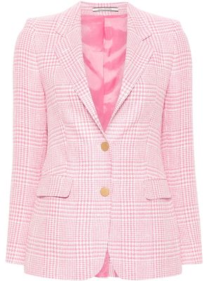Tagliatore tartan single-breasted blazer - Pink