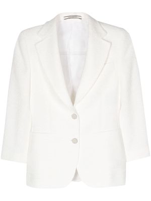 Tagliatore textured knitted blazer - White