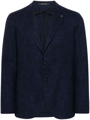 Tagliatore textured wool-blend blazer - Blue