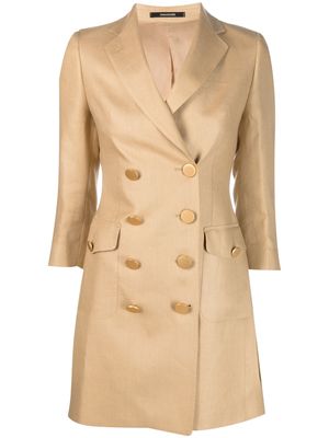 Tagliatore three-quarter sleeves double-breasted jacket - Neutrals