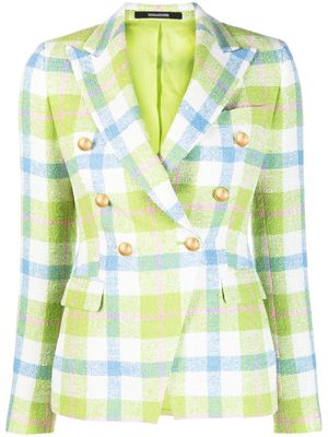 Tagliatore tweed double-breasted blazer - Green