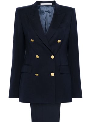 Tagliatore twill double-breasted suit - Blue
