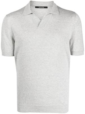 Tagliatore V-neck knitted jumper - Grey