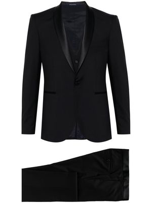 Tagliatore virgin-wool tuxedo suit - Blue