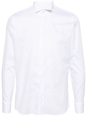 Tagliatore wingtip-collar cotton shirt - White