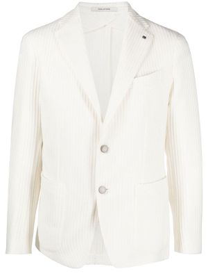Tagliatore wool-blend corduroy blazer - White