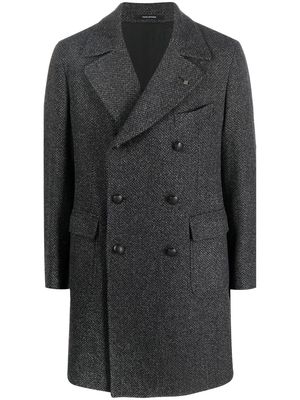 Tagliatore wool-blend double-breasted coat - Black