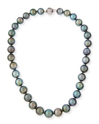 Tahitian Black Pearl Necklace, 18"