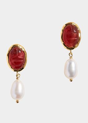 Taia Earrings with Pearls