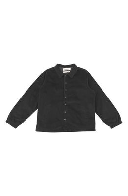 Taikan Corduroy Snap-Up Jacket in Black