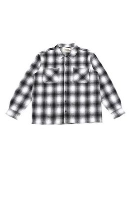 Taikan Plaid Heavyweight Button-Up Shirt in Black