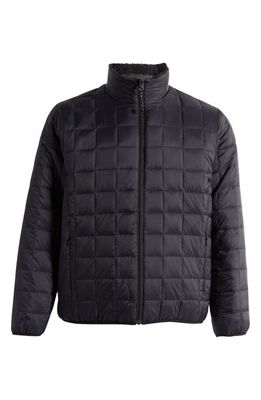 TAION Reversible Fleece Down Jacket in Black/black