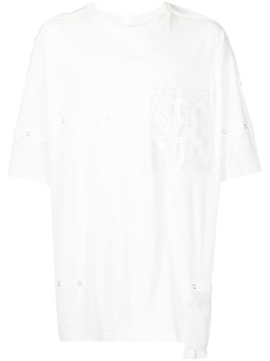 Takahiromiyashita The Soloist bondage-detail T-shirt - White